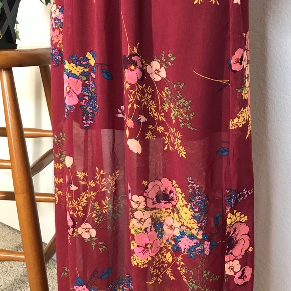 🍹As U Wish Long Dress | Burgundy | X-Small - Picture 5 of 15